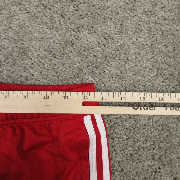 Adidas Track Pants Mens Small Red White Striped Athletic Tapered Climalite Logo - Picture 7 of 11